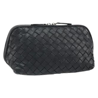 Bottega Veneta Pre-owned Clutches, female, Black, Size: ONE SIZE Pre-owned Leather Pouch