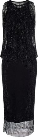 Sportmax Abito midi in rete - Nero