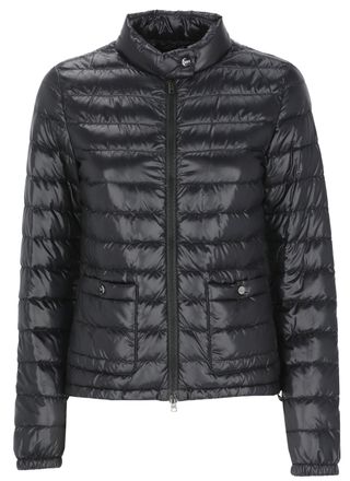 Herno Blue High Neck Quilted Down Jacket