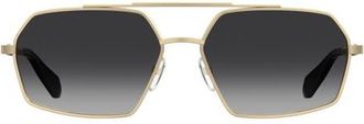 Moschino 60mm Square Sunglasses in Rose Gold/Dark Grey Sf at Nordstrom