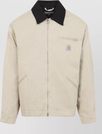 Carhartt Work in Progress detroit cotton jacket pointed collar zip pockets