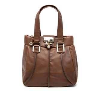Celine Pre-owned Womens Leather Handbag - Brown - One Size