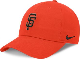 Nike San Francisco Giants Evergreen Club Nike Mens MLB Adjustable Hat in Orange | NB0189LGIA-BEK