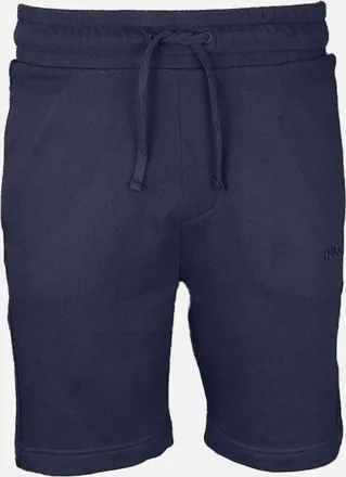 HUGO BOSS Mens HUGO Cotton Terry Tonal Logo Shorts, Dark Blue - Size: 32/30/31