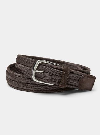 Profuomo Mens Herringbone woven belt