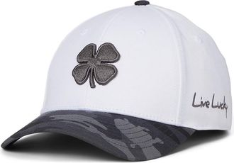Black Clover Patriot 5 Hat Baseball Caps White Hat/3d Charcoal Clover : LG/XL, Cotton/Nylon