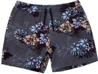 Lords of Harlech Exotic Floral Mens Lounge Short in Exotic Floral Black at Nordstrom, Size Xx-Large