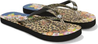 Brighton Womens Spotty Leo Flip Flops In Leopard