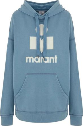 Isabel Marant Ross Half Zip Sweatshirt - Dames - Hoodies - Blauw - M - Katoen - Hoodies & sweatvesten