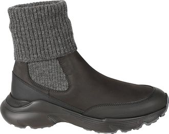 Tod's Sport Run 54C Calzino Polacco - Dames - Winterlaarzen - Grijs - 38 EU - Wol - Schoenen