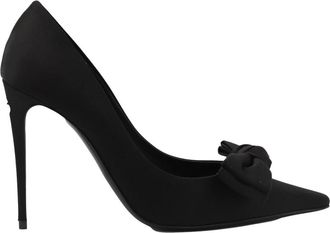 Dolce & Gabbana Zwarte Stiletto Pumps met Strikdetail - Dames - Pumps - Zwart - 40 EU - Schoenen
