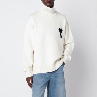 Ami White Ami de Coeur turtleneck sweater