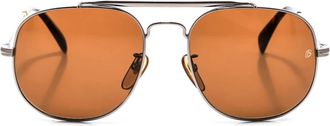 Eyewear by David Beckham Vierkante Metalen Zonnebril 7004S - Heren - Zonnebrillen - Grijs - ONE Size - Accessoires