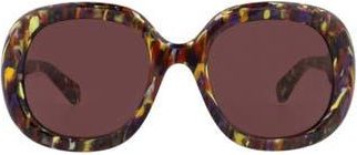 Chlo&eacute; 54mm Square Sunglasses in Violet Violet Violet at Nordstrom Rack