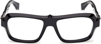 Christian Louboutin 55mm Rectangular Optical Glasses in Black at Nordstrom