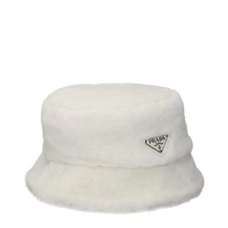 Prada Damess Hoeden Bont Wit