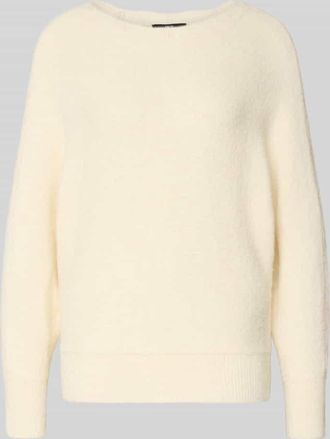 Zero Regular Fit Pullover in Strick-Optik mit Woll-Anteil in Ecru, Größe 34