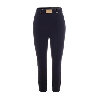 Elisabetta Franchi Slim-fit Trousers, female, Black, Size: L Slim-fit Trousers