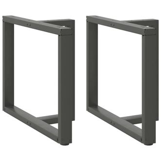 Berkfield Home Dining Table Legs T-Shaped&not;2 pcs Anthracite 90x35x(72-73) cm Steel in Black