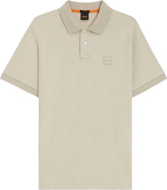 HUGO BOSS Heren Passenger Logo Slim Poloshirt (Beige)