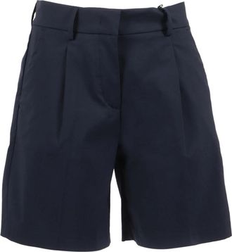 K-Way Nive Twill Tech Chino Senza Pince - Dames - Korte Broeken - Blauw - L - Katoen - Korte Broeken