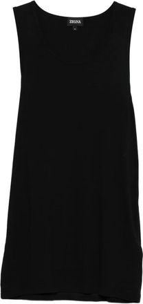 Ermenegildo Zegna Geribbelde tanktop - Zwart