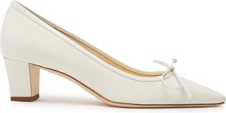 Manolo Blahnik Martebal 50 Woven Pumps - Cream