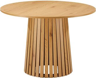 Happy Garden Mesa de comedor redonda de madera de estilo escandinavo 110cm