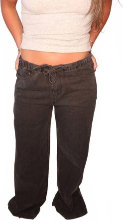 Olivaceous Downtown Tie Jean In Black