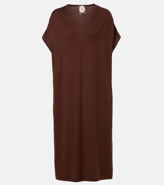 Jardin Des Orangers Cotton, silk, and cashmere midi dress