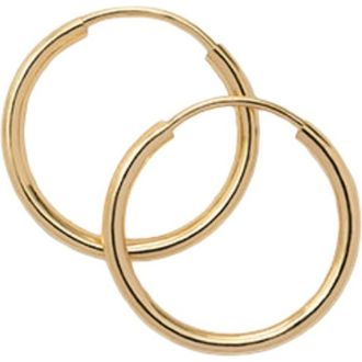 Made by Mary 14K Live In Hoop Earrings in 14K Solid Gold at Nordstrom, Size Small