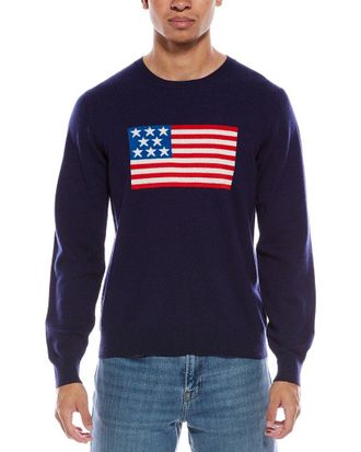 Brodie American Flag Wool & Cashmere-Blend Crewneck Sweater