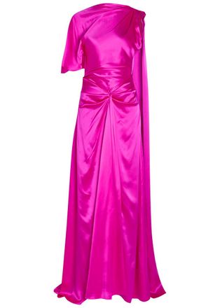 Roksanda Ilincic Cascading Silk Gown - Fuchsia - 10 (UK10 / S)