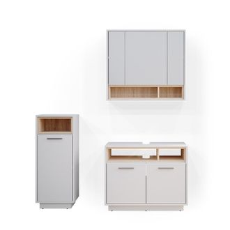 Vicco Conjunto De Muebles De Ba&ntilde;o Beatrice, Blanco, 3 Piezas