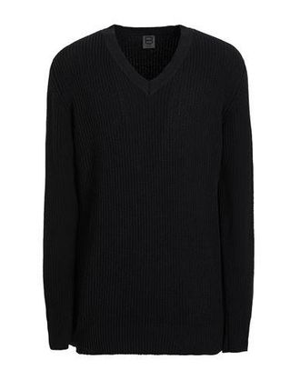 8 by YOOX ORGANIC COTTON RIB KNIT REGULAR FIT V-NECK