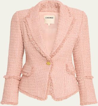 L'agence Kaisley Waffle Tweed Blazer