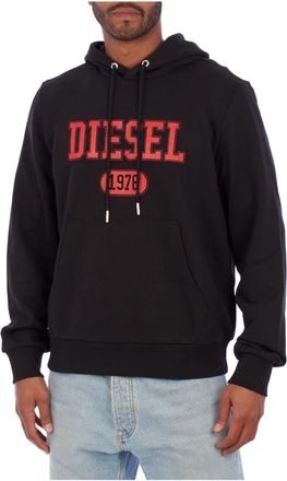 Diesel Urban Hooded Sweatshirt - Heren - Hoodies - Zwart - XL - Katoen - Hoodies & sweatvesten