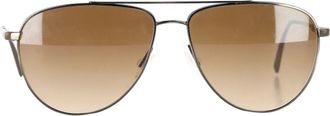 Brunello Cucinelli Brunello Cucinelli Pre-owned Womens Oliver Peoples Aviator-Style Sunglasses in Gold Metal - One Size