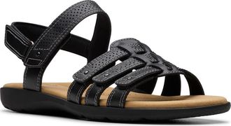 Clarks Elizabelle Kay Sandal in Black Leather at Nordstrom Rack, Size 7.5