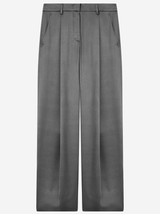 Giorgio Armani Hose aus doppeltem Seidensatin mit einer B&uuml;gelfalte