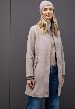 Street One Wintermantel STREET ONE, Damen, Gr. 34, sandy mocca meliert, Web, Obermaterial: 100% Polyester. Futter: 100% Polyester, unifarben, gerade ca. Mitte Ob