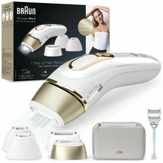 Braun Silk-expert Pro Epilatore Luce Pulsata Silk&middot;expert Pro 5, Epilazione a Casa Tua, Con Custodia, Rasoio Donna Venus, 4 Testine, PL5356 - Braun