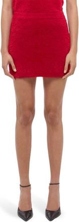 Helmut Lang Eyelash Miniskirt in Red at Nordstrom, Size Xx-Small