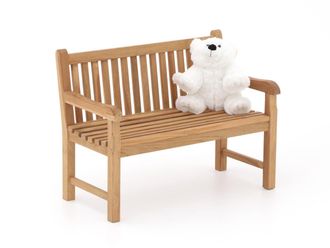 Kees Smit Kinder tuinbank 75x40x56cm/KiKabeer Groot 30cm wit