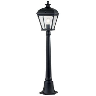 Elstead Lighting Farol de columna, IP44, aluminio, negro, H 104cm