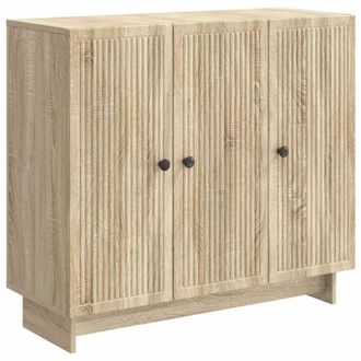 vidaXL Aparador Roble Sonoma 89 X 34,5 X 80 Cm Madera De Ingenier&iacute;a Vidaxl