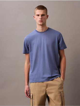Calvin Klein Mens Supima Cotton Crewneck T-Shirt - Blue - S