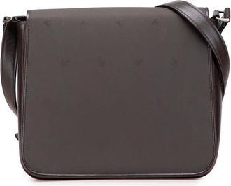 Burberry Borsa a tracolla Knight in pelle e jaquard 2000-2017 - Marrone