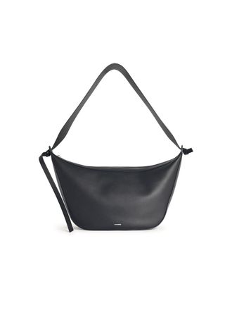 Jil Sander Knoten schwarzer Lear -Tasche