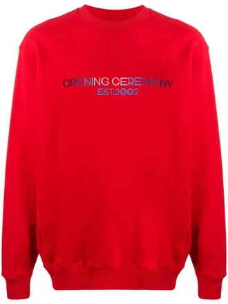 Opening Ceremony embroidered logo sweatshirt - men - Cotton/Cotton/Spandex/Elastane - S